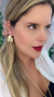 Brinco Folheado a Ouro Leque Duplo - loja online
