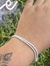 Pulseira de regulagem Folheada a Prata 925 Fios Duplos