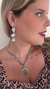 Colar Correntaria Prata Boho Chic com pedra turquesa - comprar online