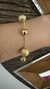 Pulseira de Esferas / Bolas Lisas e Escovadas Folheadas a Ouro na internet