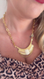 Colar Étnico Boho Chic Dourado com Branco - comprar online