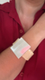 Bracelete Marmorizado e Acetinado Quadrado Branco - comprar online