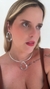 Conjunto de Colar de Aro e Brinco Folheado - Gota Orgânica Aramada - Madame Semijoias