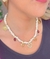 Colar Cascalho Branco com Pingentes - comprar online
