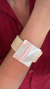 Bracelete Marmorizado e Acetinado Quadrado Branco