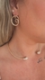 Colar Folheado a Ouro de Aro Gota Cravejada - comprar online