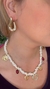 Colar Cascalho Branco com Pingentes - loja online