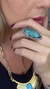 Anel Boho Chic Azul com preto Prata envelhecido - comprar online