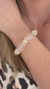 Bracelete fino de Resina Acrílico com bolas folheadas a Ouro - comprar online