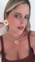Conjunto de Colar de Aro e Brinco Folheado - Orgânico Martelado Vazado