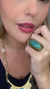 Anel Boho Chic Verde Ouro envelhecido com detalhes em preto - comprar online