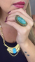 Anel Boho Chic Verde Ouro envelhecido com detalhes em preto na internet
