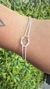 Pulseira de nó folheada a Prata 925