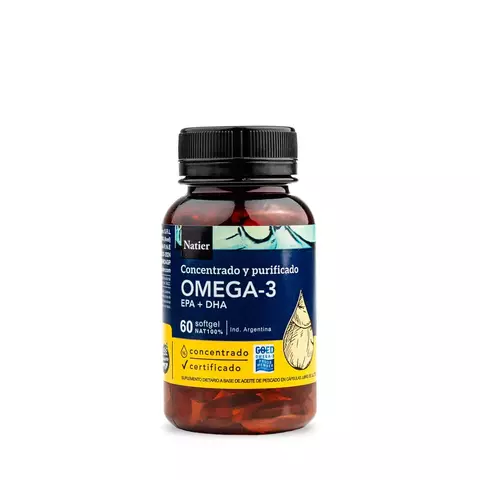 OMEGA 3 DHA EPA Cápsulas NATIER x 50