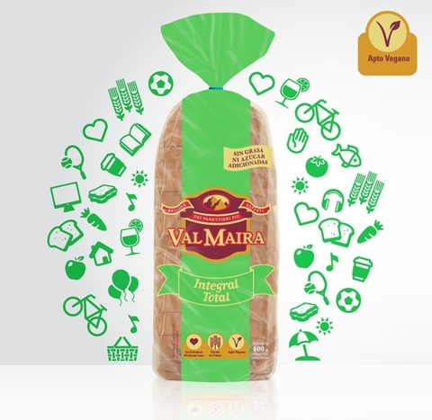 pan integral valmaira sin azucar 400gr