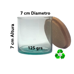 Frasco / Cilindro / Recipiente 7x7cm (125grs) Para Velas C/ Tapa Mdf - tienda en línea