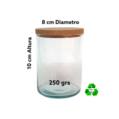 Frascos / Cilindros / Recipientes 8x10cm (250grs) Para Velas C/ Tapa Mdf