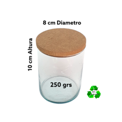 Frascos / Cilindros / Recipientes 8x10cm (250grs) Para Velas C/ Tapa Mdf - comprar en línea