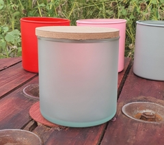 Frascos / Cilindros / Recipientes 8x8cm (180grs) Para Velas C/ Tapa Mdf Paquete 25pz En Color Satinado