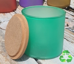 Imagen de Frascos / Cilindros / Recipientes 8x8cm (180grs) Para Velas C/ Tapa Mdf Paquete 25pz En Color Satinado