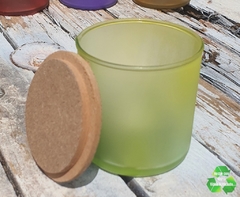 Frascos / Cilindros / Recipientes 8x8cm (180grs) Para Velas C/ Tapa Mdf Paquete 25pz En Color Satinado