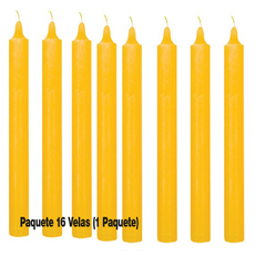 Vela Candelabro Clasica (2x20cm) Paquete 16 Velas (1 Paquete) - iLuminaVelas Mexico