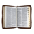 BIBLIA LETRA GRANDE RVR DOS TONOS MARRÓN CON CIERRE - comprar online