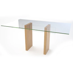 Mesa LINES - Vidrio | Madera