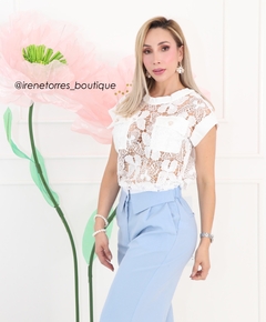 Blusa encaje croche