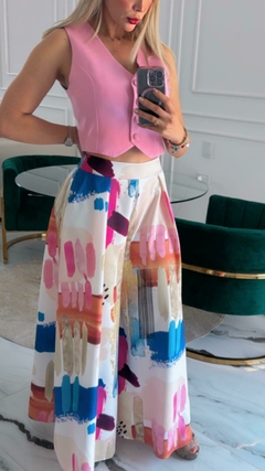 Pantalón de vestir estampado colores - comprar en línea