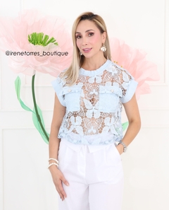 Blusa encaje croche