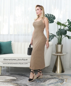 Vestido largo rayado - comprar en línea