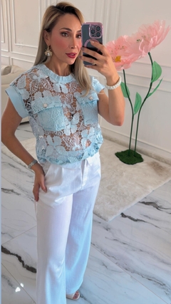 Blusa encaje croche - comprar en línea