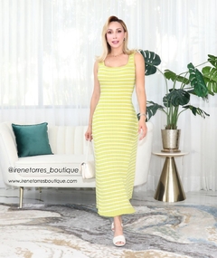 Vestido rayado largo - comprar en línea