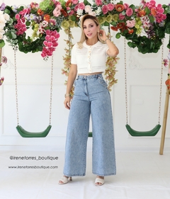 Pantalón mezclilla free botones