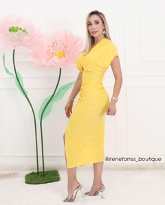 Vestido liso pegado - comprar en línea