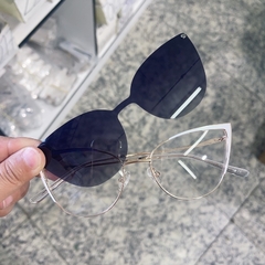 Armação de óculos para Grau Feminino Clipon 2 em 1 Metal - Óticas Ludier | Frete Grátis Para Todo o Brasil