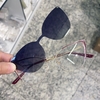 Armação de óculos para Grau Feminino Clipon 2 em 1 Metal