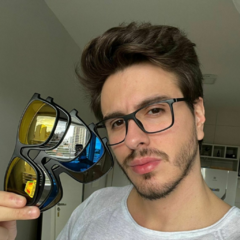 Armação de Óculos de Grau Clipon Masculino 5 em 1