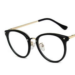 Armação De Óculos Femininos Redondos Óculos Com Armação De Olho De Gato/Gatinho Feminino Retrô Fashion - comprar online