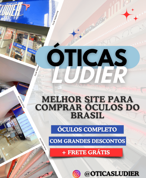 Imagem do banner rotativo Óticas Ludier | Frete Grátis Para Todo o Brasil