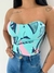 Cropped Blusa sem Alça Pimenta Original na internet