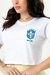 Cropped Brasil Bordado Brasão no Bolso - comprar online