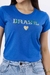 T-shirt Brasil Coração Aplicação - comprar online