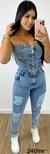 Macacão Jeans Longo Pimenta Doce - comprar online