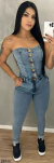 Macacão Jeans Longo Pimenta Doce - comprar online
