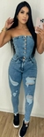 Macacão Jeans Longo Pimenta Doce - comprar online