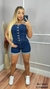 Macaquinho Short Jeans Sem Alça 23 Graus