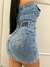 Macaquinho Salopete Saia Jeans Sem Alça Pimenta Original - comprar online