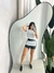 Conjunto Cropped e Shorts Saia Arrastão Fitness